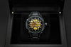 FOREST Black & Gold Skeleton Luxury Men's Watch