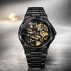 Kyro Black Skeleton Automatic Style Watch for Men